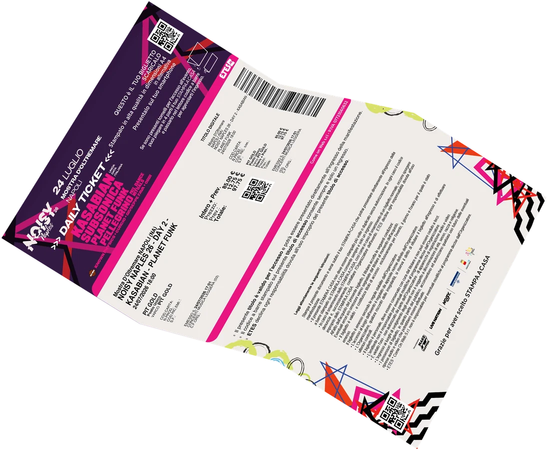 Biglietto con stampa termica personalizzata