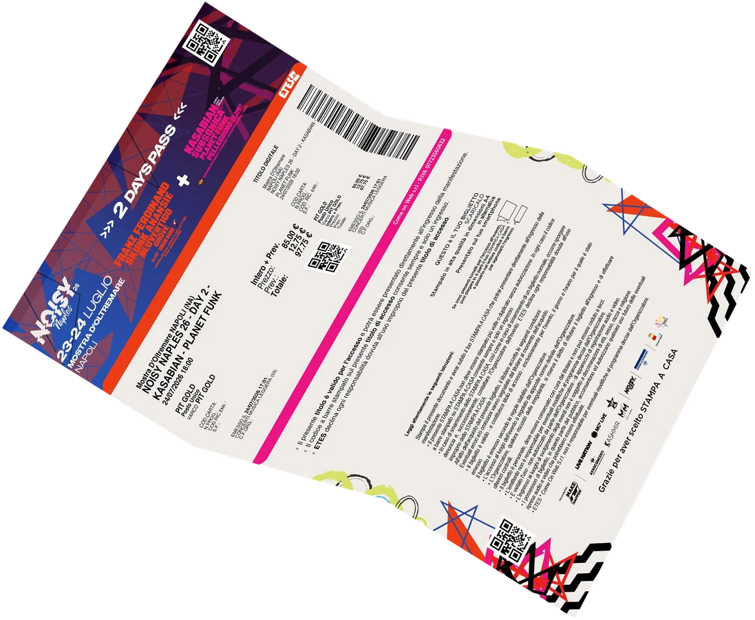 Biglietto con stampa termica personalizzata, seconda grafica