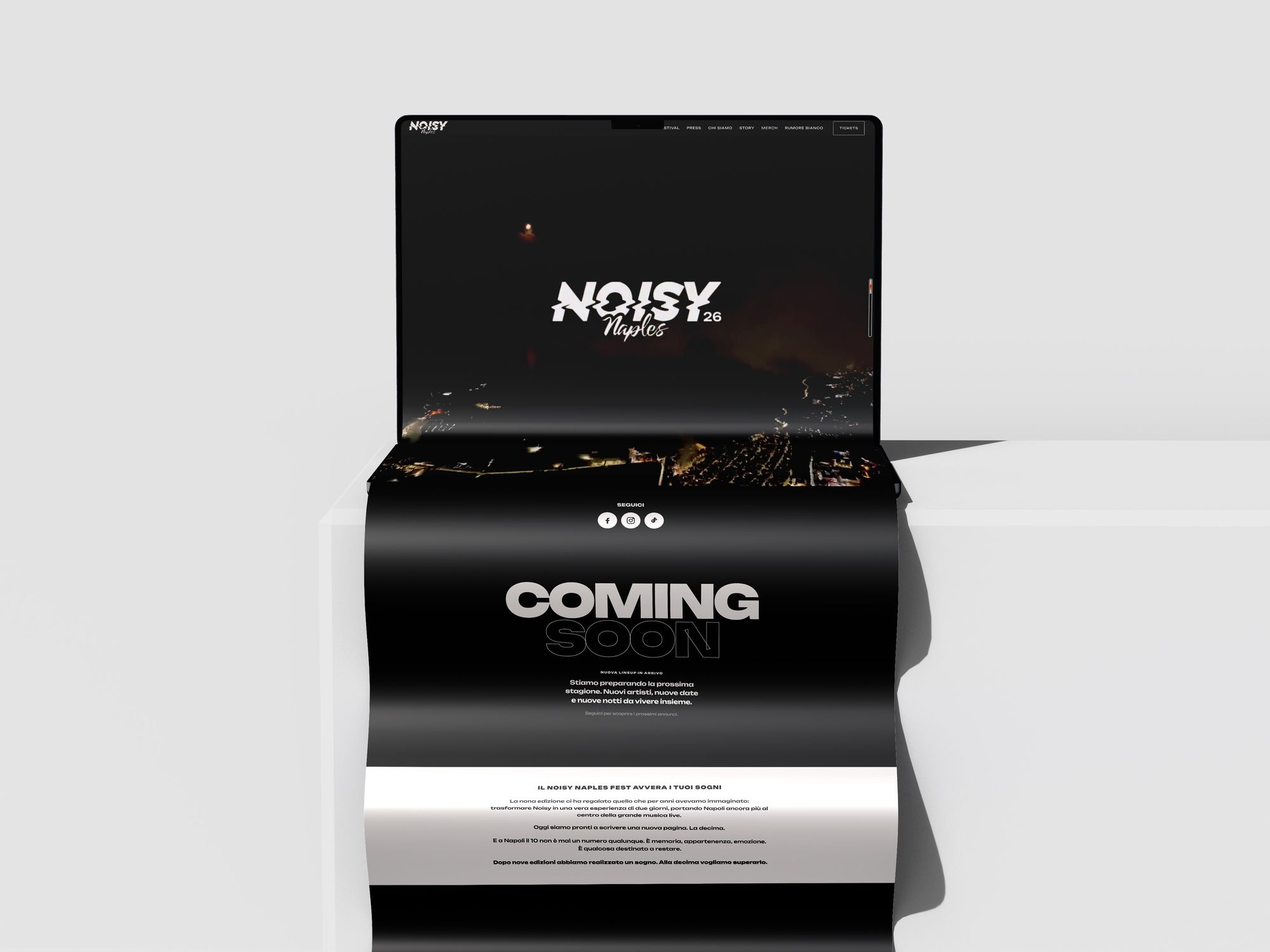 Noisy Naples, pagina coming soon